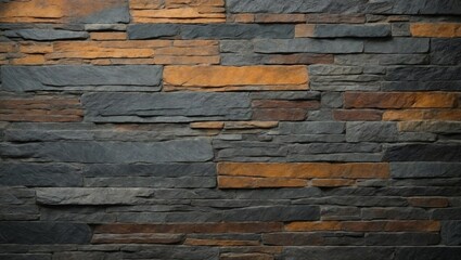 Wall Mural - Slate texture background. A slate or stone texture, allowing for adding text or graphics in a rustic and earthy setting. Copy space.