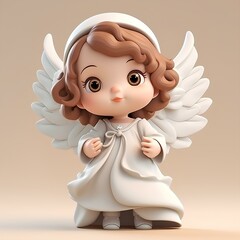 Adorable 3D porcelain angels, celestial spirit created by God for his ministry