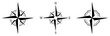 Navigational compass icon set. Vector illustration