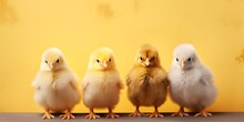 A Group Of Baby Chicks