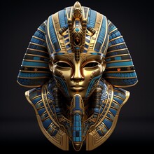 A Gold And Blue Mask