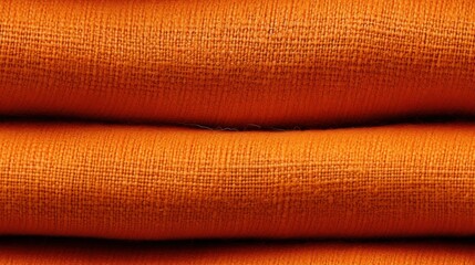 Sticker -  a close up of an orange fabric with a white stitching on the end of the top of the fabric.