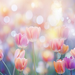 Wall Mural - tulips in spring