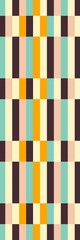 Wall Mural - Retro bookmark with geometrical pattern