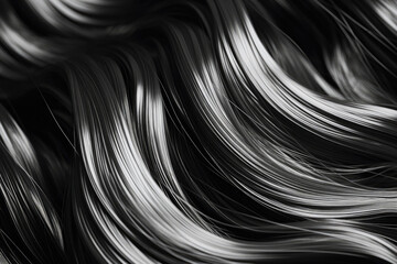 Close-up texture of curly black hair