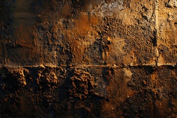 Poster - A detailed view of a rusted metal surface. This image can be used to depict decay, aging, or industrial themes
