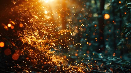 Aufkleber - The sun shines brightly through the branches of a tree. Perfect for nature and outdoor themes