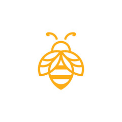 Wall Mural - honey bee logo design vector illustration	