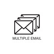 multiple email icon , message icon