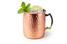 Moscow Mule Cocktail Isolated On White Background