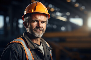 Aufkleber - Portrait of a Skilled Construction Professional. Generative AI.