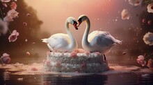 Swans To Design The Wedding Cake