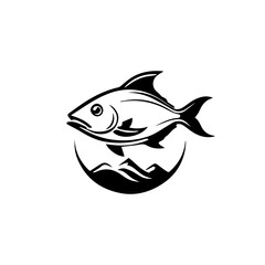 Wall Mural - simple Fish icon vector illustration