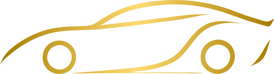 Wall Mural - Golden car logo design