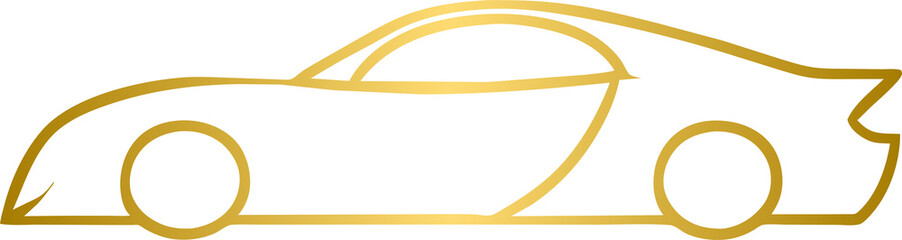 Wall Mural - Golden car logo design