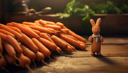 Wall Mural - carrots in a market