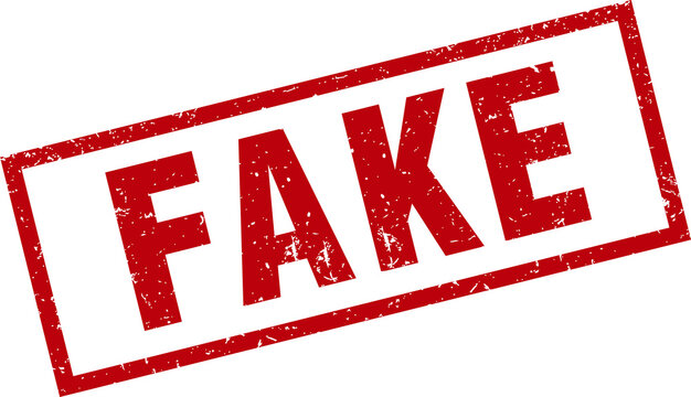 Red fake rubber stamp