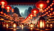 Magical chinese new year background illustration.
