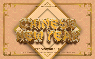 Poster - Chinese New Year text effect editable vector