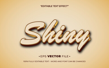 Poster - shiny gold editable text effect vector