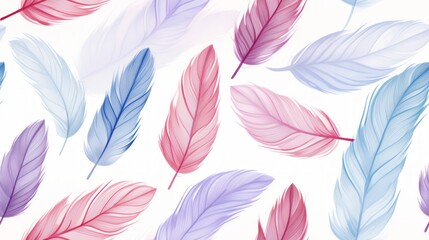 Leinwandbilder - Simple aquarelle feather. Generative  AI 