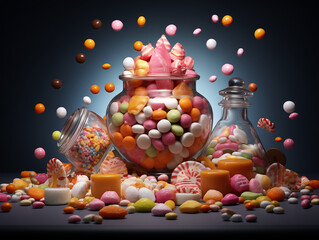 Wall Mural - Colorful Candies illustration