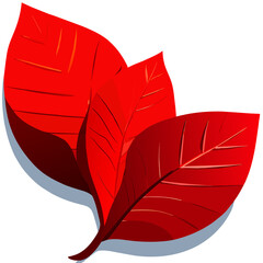Wall Mural - red and green leaves