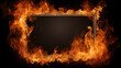 A blazing flame frame