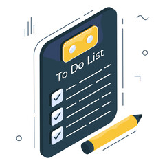 Sticker - A unique design icon of checklist

