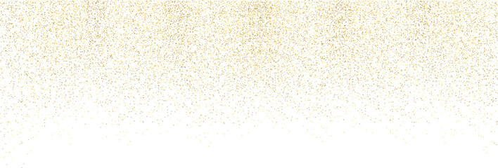 Gold glitter texture on a white background. Golden explosion of confetti. Gold abstract texture on grainy white background. Design element. open illustration, 10 eps.