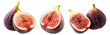 Png Set Sliced figs on transparent background
