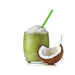 Sticker - coconut cocktail  isolated on white background