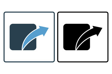 Poster - share icon. icon related to basic web and UI. suitable for web site, app, user interfaces, printable etc. solid icon style. simple vector design editable