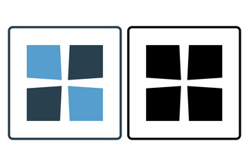 Poster - menu icon. icon related to basic web and UI. suitable for web site, app, user interfaces, printable etc. solid icon style. simple vector design editable