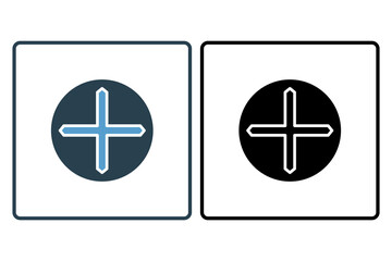 Poster - plus sign icon. icon related to basic web and UI. suitable for web site, app, user interfaces, printable etc. solid icon style. simple vector design editable