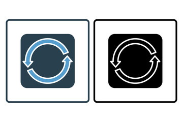 Poster - refresh icon. icon related to basic web and UI. suitable for web site, app, user interfaces, printable etc. solid icon style. simple vector design editable