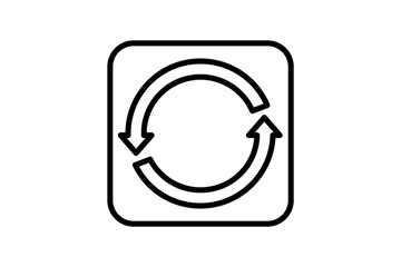 Fototapete - refresh icon. icon related to basic web and UI. suitable for web site, app, user interfaces, printable etc. line icon style. simple vector design editable
