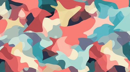 Wall Mural - Pastel colorful camouflage seamless pattern