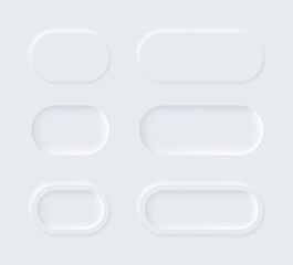 Wall Mural - neumorphic buttons. simple trendy design elements ui components isolated on light background. contro
