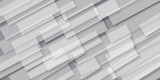 Fototapeta  - White and gray background with stack of Illustration and graphic background abstract white and geometric texture, clean white color gradient grid squares lines.