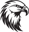 Silhouetted Predator Eagle Iconic Emblem Skyborne Majesty Black Eagle Glyph