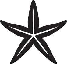 Oceanic Elegance Black Starfish Emblem Marine Majesty Starfish Vector Icon