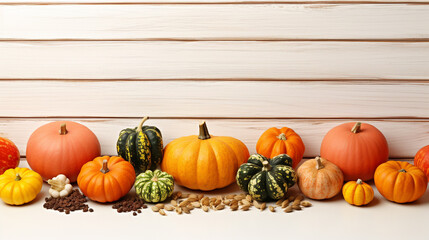 Sticker - pumpkins and gourds HD 8K wallpaper Stock Photographic Image