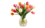 Fototapeta Tulipany - Realistic Tulip Arrangement in a Vase