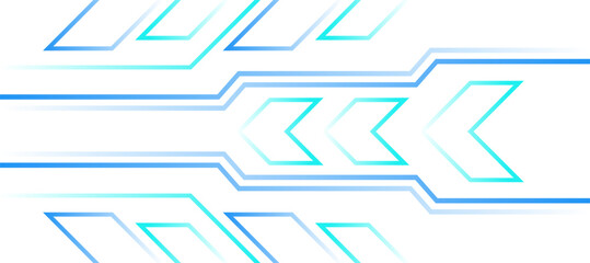 Wall Mural - abstract tech arrows blue gradient stripes banner futuristic background