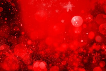 Wall Mural - Defocused abstract bokeh red Christmas soft background