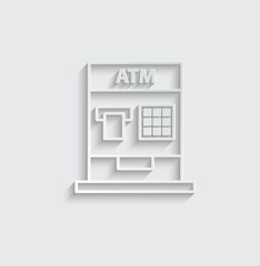 Wall Mural - atm icon vector. Money from atm vector icon