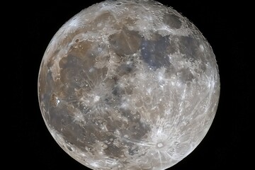 Wall Mural - an image showcasing the moon's surface against the backdrop of the cosmos, highlighting its stark be