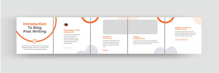 Wall Mural - how to write a blog posts social media carousel, step by step guide to write instagram carousel desi