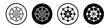 Multichannel marketing icon set. omnichannel vector symbol. digital network marketing sign in black filled and outlined style.